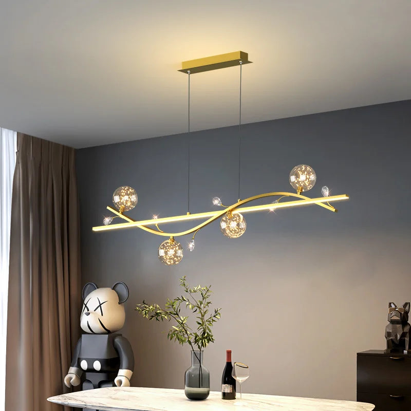 Lampadario moderno cristallino sospeso