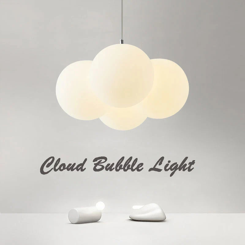 lampadario nordico led nuvola sospensione 4/8 teste bolle lampade