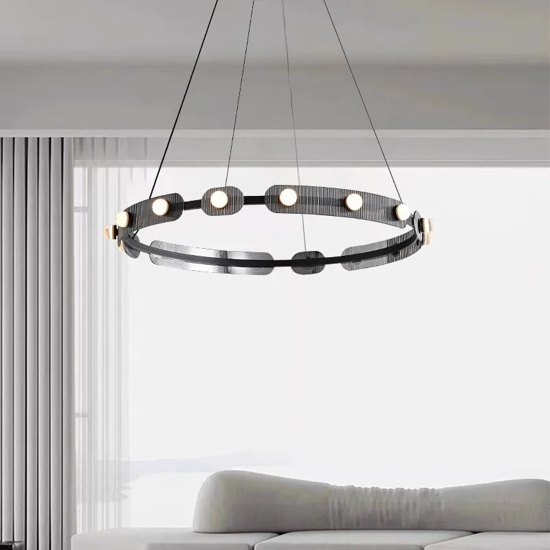 lampadario moderno led sospeso per illuminazione interna decorativa