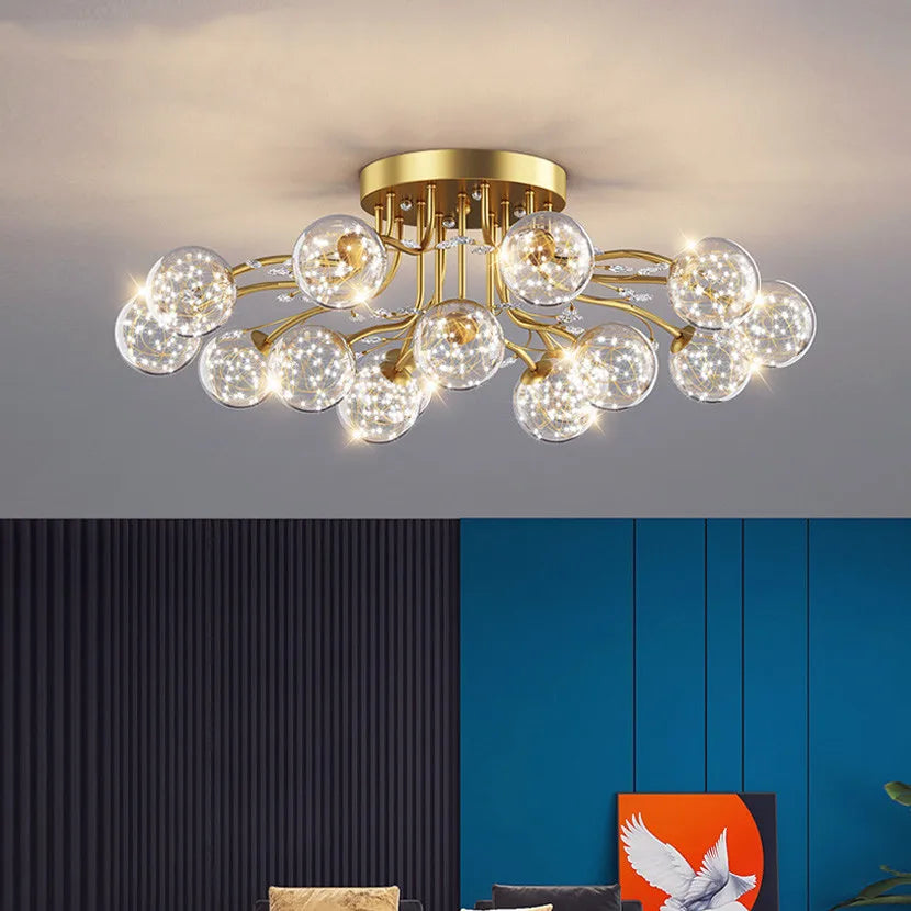 lampadario led moderno in ferro per loft elegante