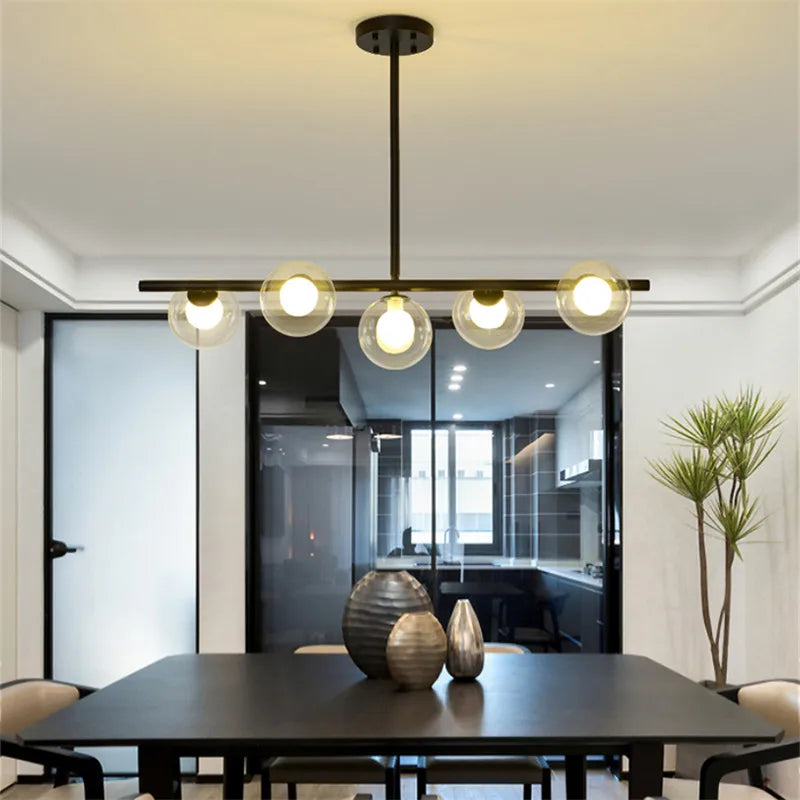 Lampadario scandinavo nordico elegante.