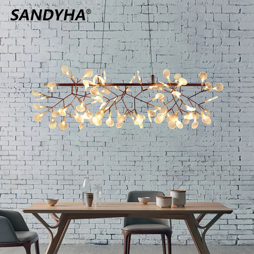Lampadario Sandyha rami lucciole luminosi
