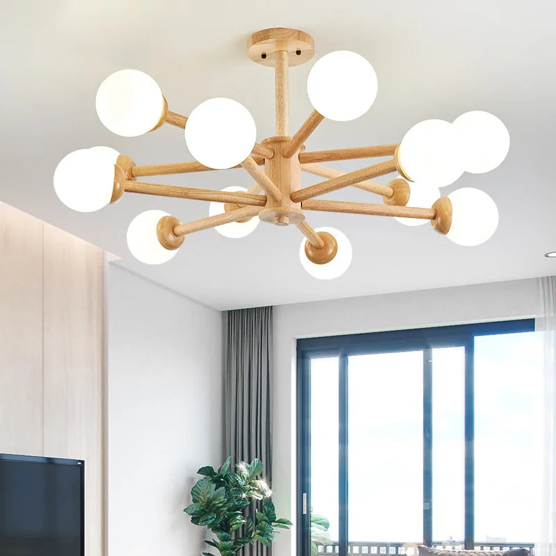 lampadario in vetro moderno per decorazione interna elegante
