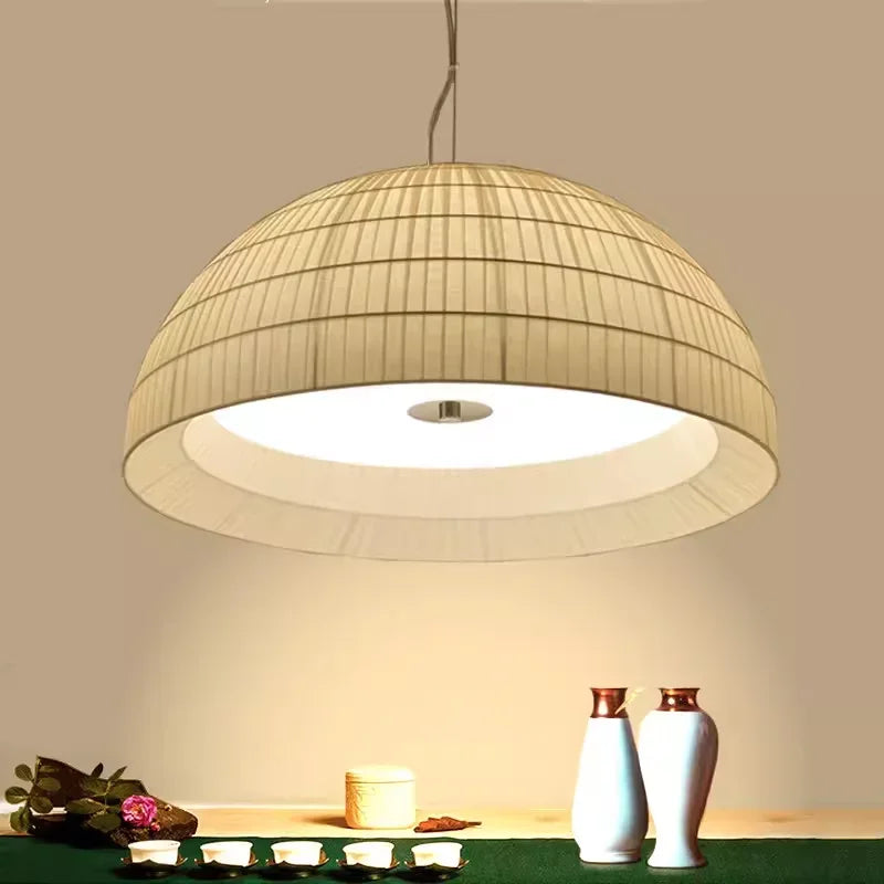 lampadario led in tessuto per ristorante caffè e bar
