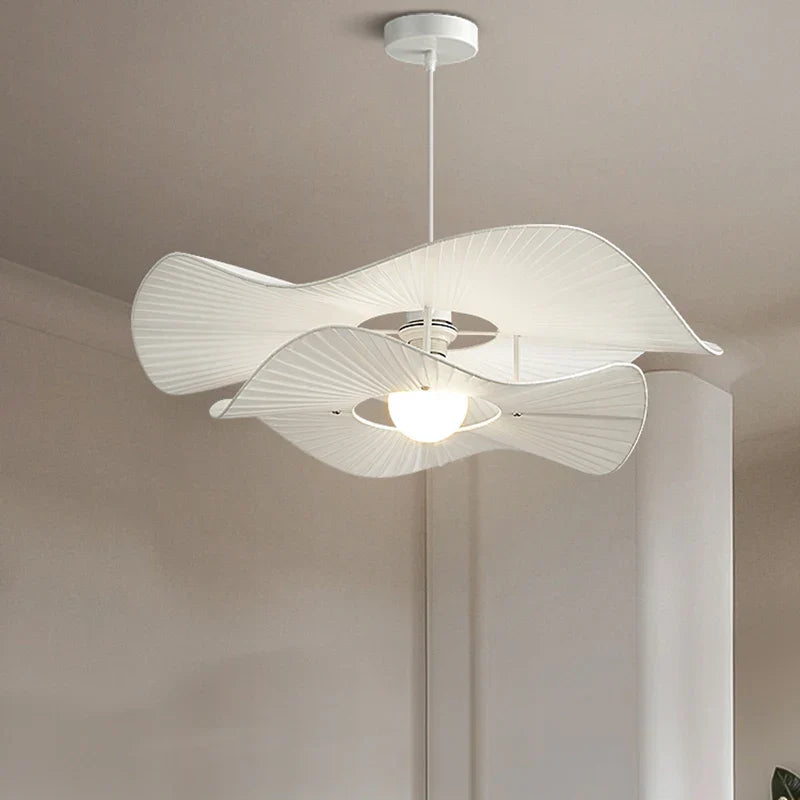 lampadario nordico con cappello in tessuto LED per interni