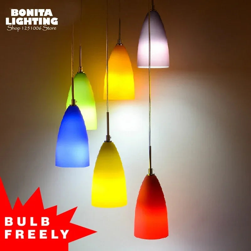 lampadario sospeso in vetro satinato per decorazione moderna della casa