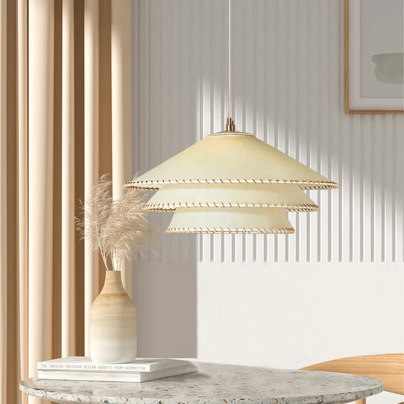 lampadario in tessuto nordico per decorazione d'interni elegante