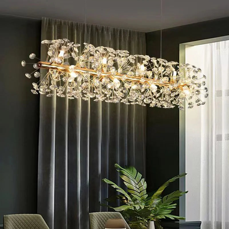 Lampadario sospeso LED in cristallo