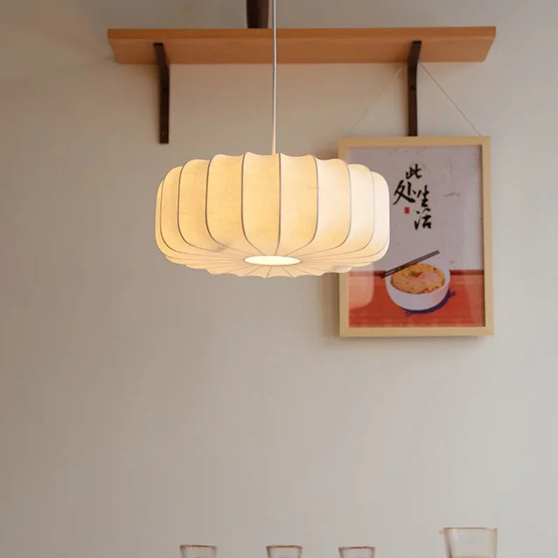 lampadario creativo in seta per illuminazione da tavolo cinese retrò