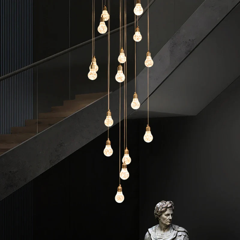 lampadario moderno in cristallo per decorazione d'interni elegante