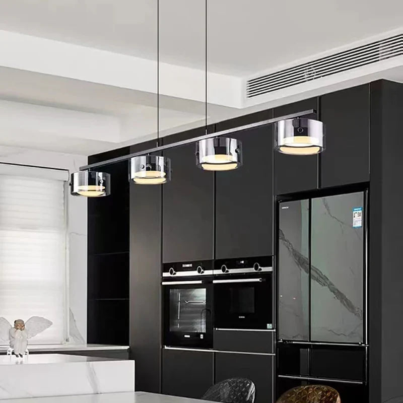 lampadario sospeso in vetro con dimmer regolabile per vari ambienti