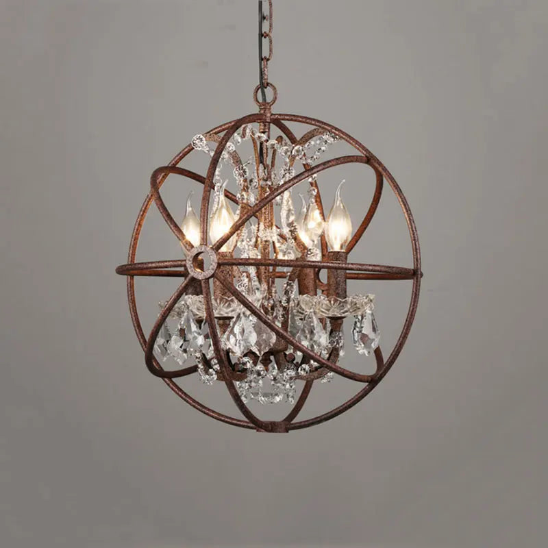 lampadario stile americano retrò loft in cristallo per bar ristorante