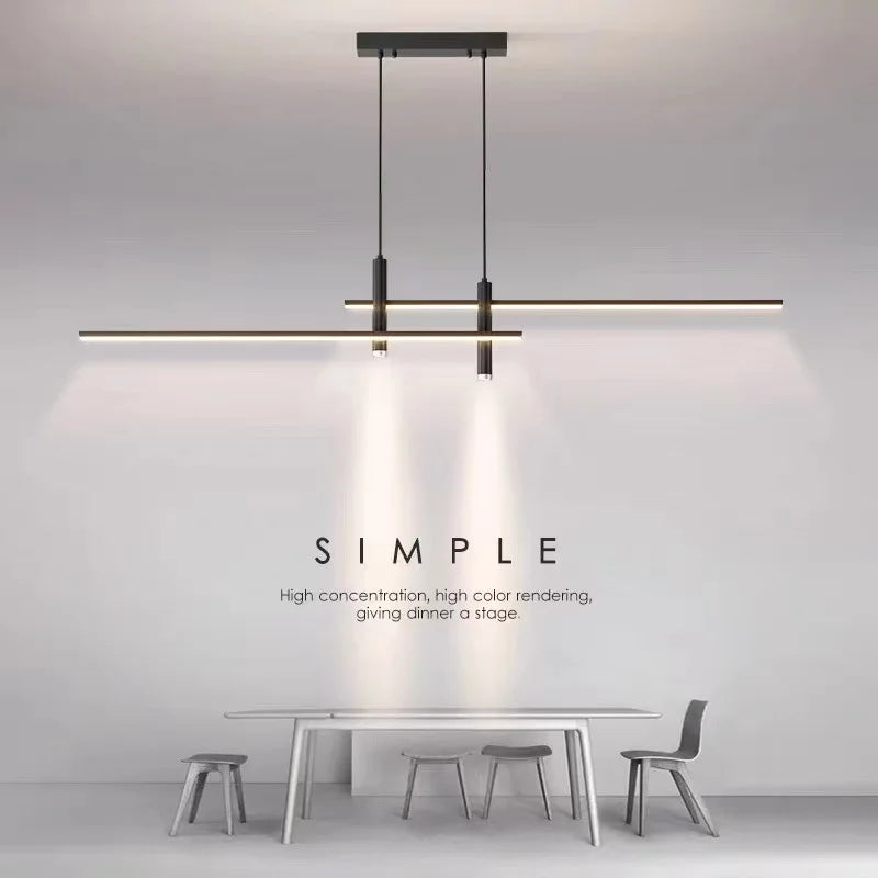 lampadario led moderno per isola cucina e soggiorno