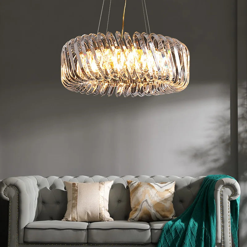 Lampadario in cristallo design contemporaneo raffinato