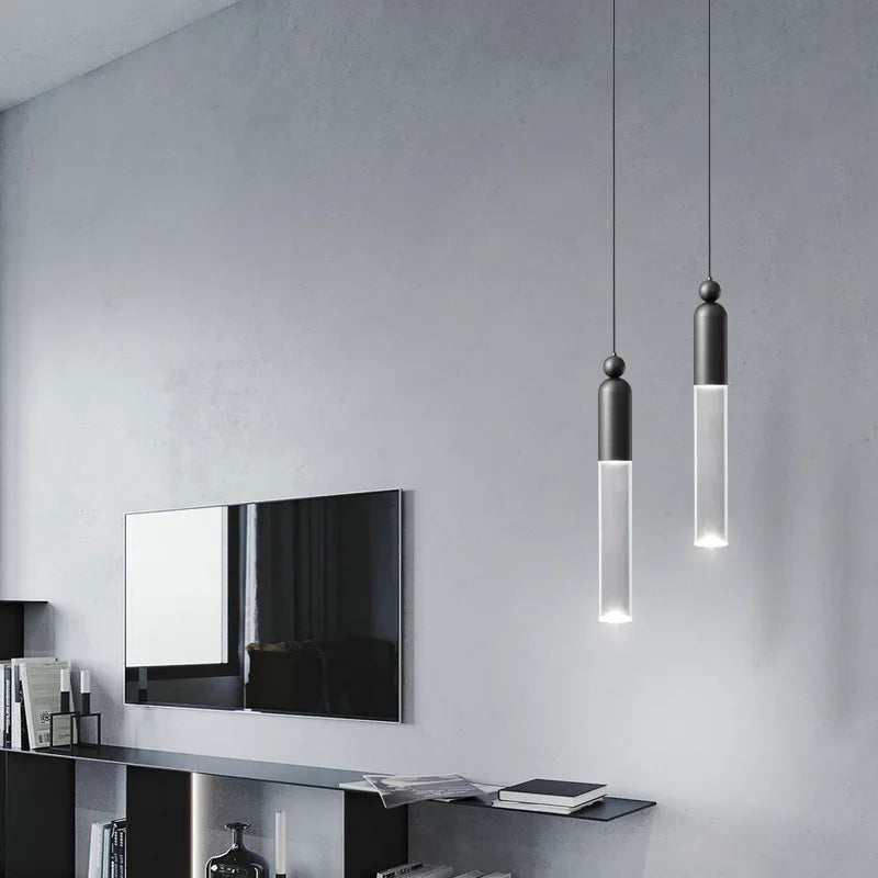 Lampadario LED cilindro contemporaneo elegante
