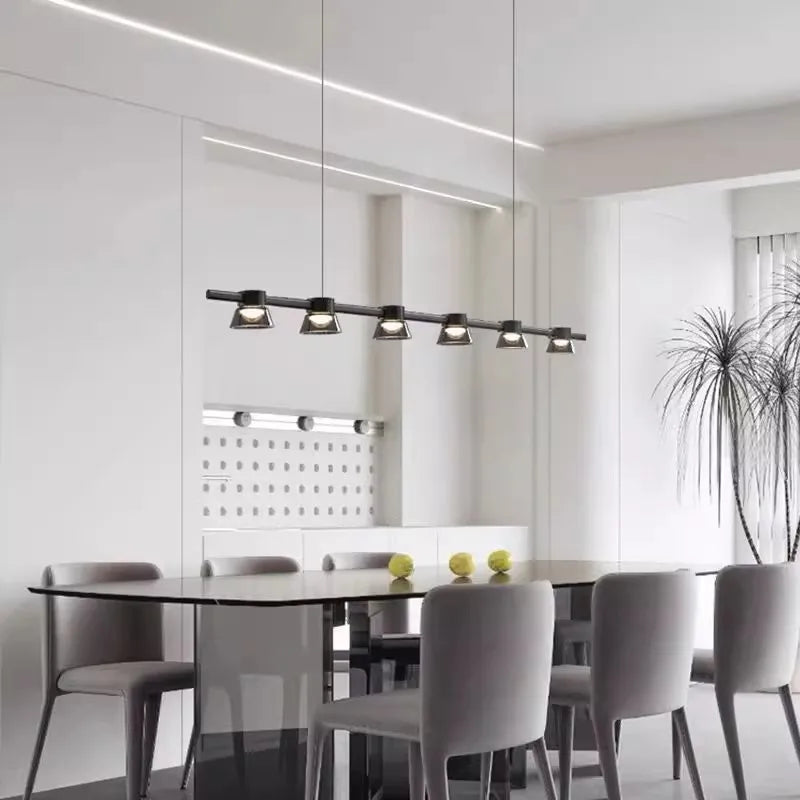 lampadario in vetro minimalista italiano per interni moderni