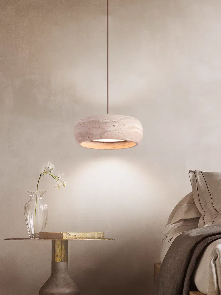lampadario giapponese wabi-sabi in pietra per decorazione d'interni vintage