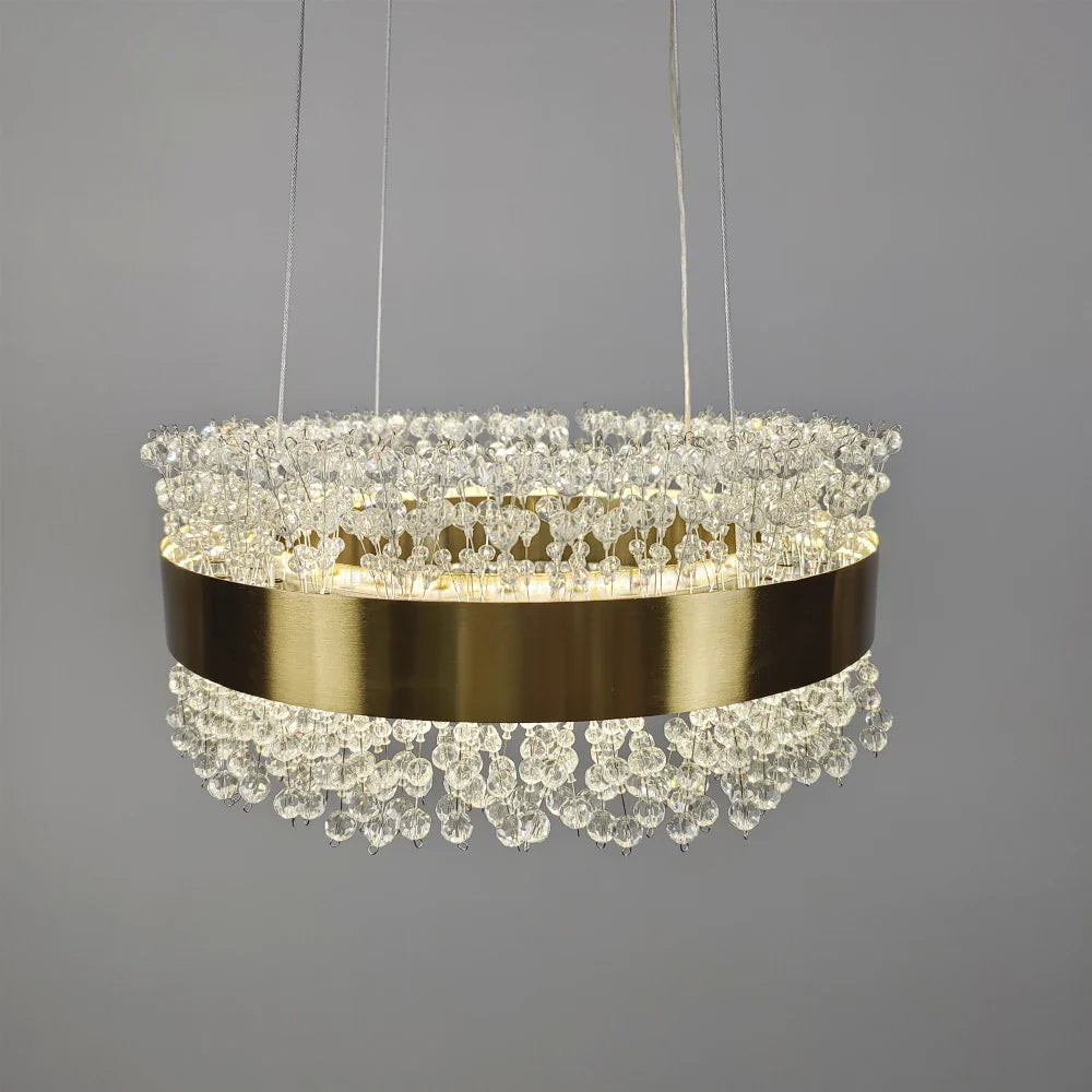 lampadario led in cristallo moderno altezza regolabile decorazione casa