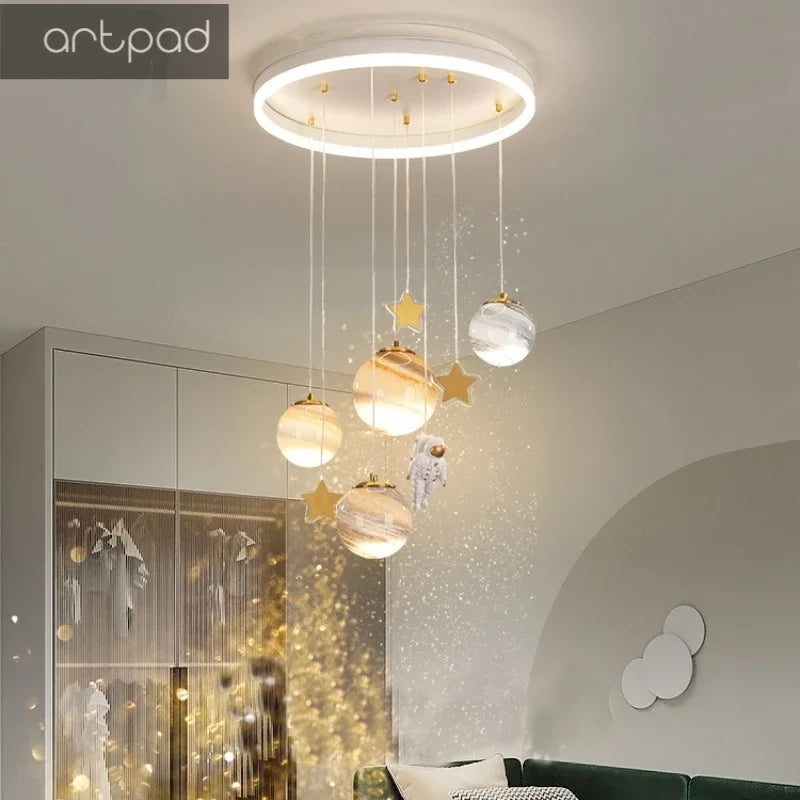 lampadario artpad lampada luna per camera bambini decorativa