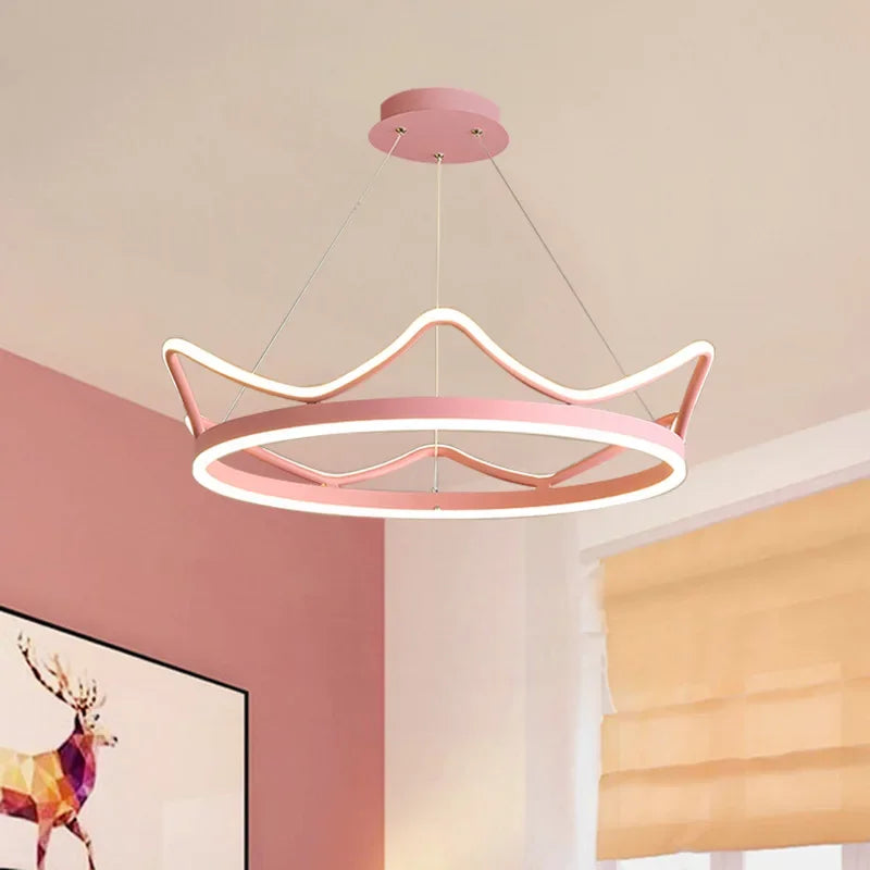lampadario LED a forma di anello per camera bambini