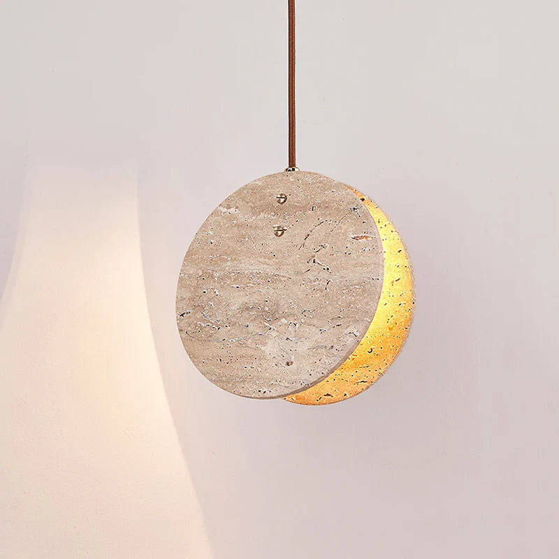 Scandinavo Wabi Sabi Giallo Pietra LED Sospensione Luce Nordica Crema Stile Decorazione Casa Salotto Camera Abat-jour Lampadario