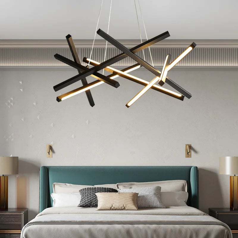 lampadario minimalista design luce geometrica per interni eleganti