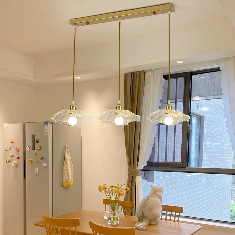 lampadario nordico LED a forma di fiore di loto