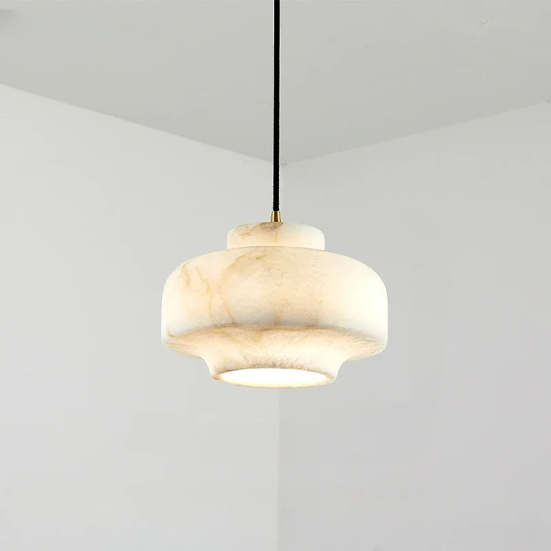 lampadario in marmo naturale design moderno con illuminazione led creativa