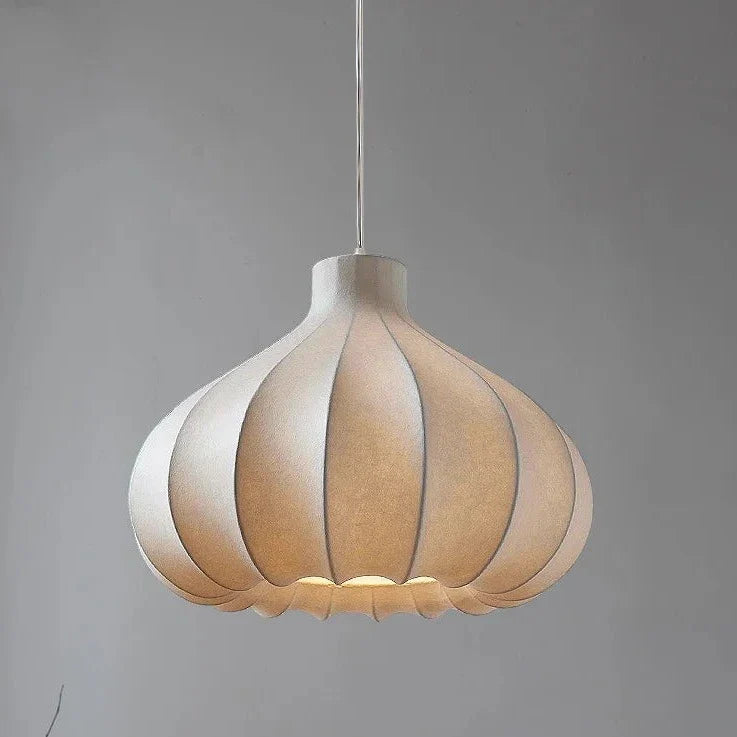 lampadario nordico minimalista wabi sabi in seta LED