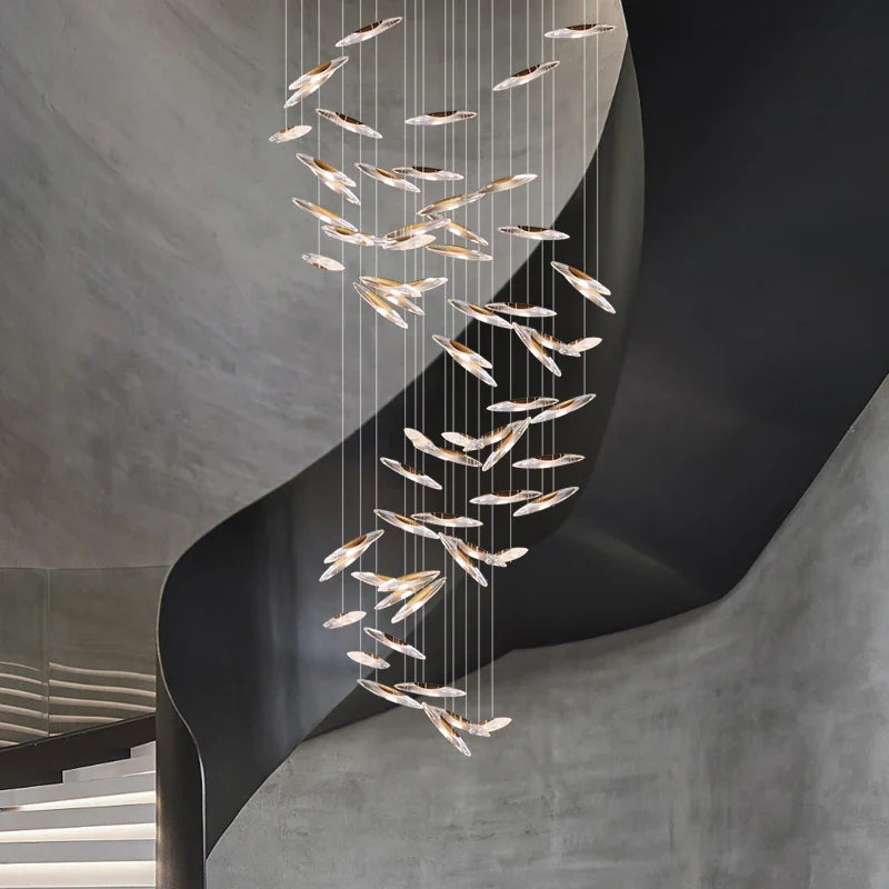 lampadario in cristallo di lusso per hotel e villa moderna