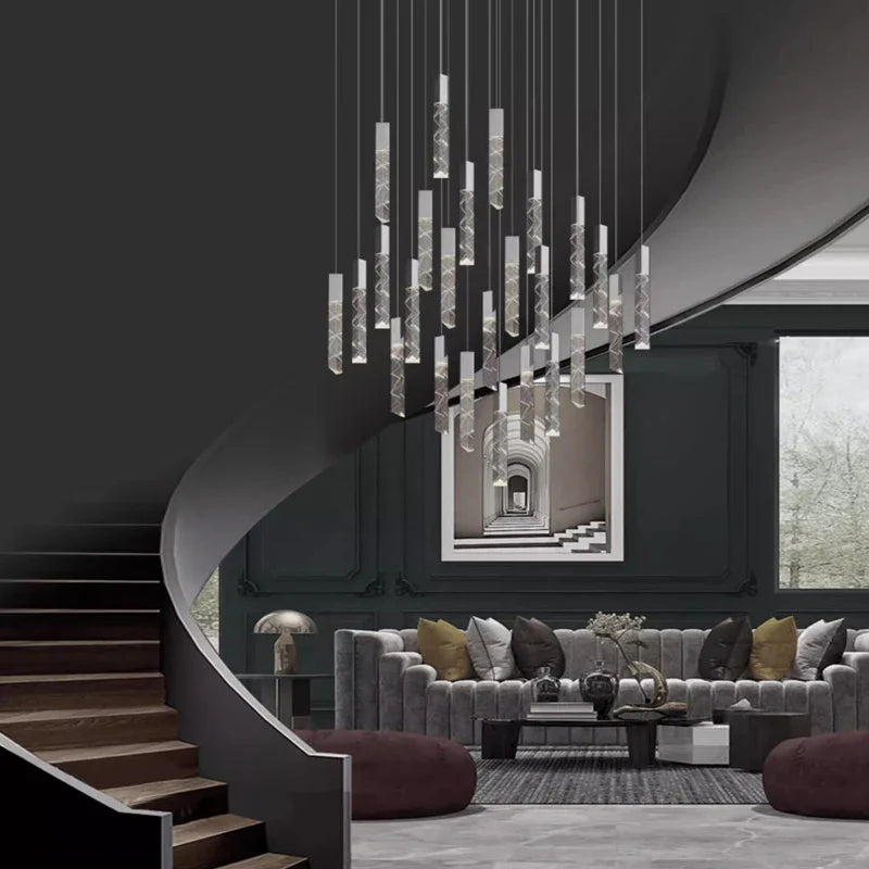 lampadario di lusso in cristallo a led per un'illuminazione elegante