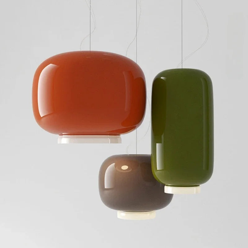 lampadario di design italiano in vetro per bar e ristorante