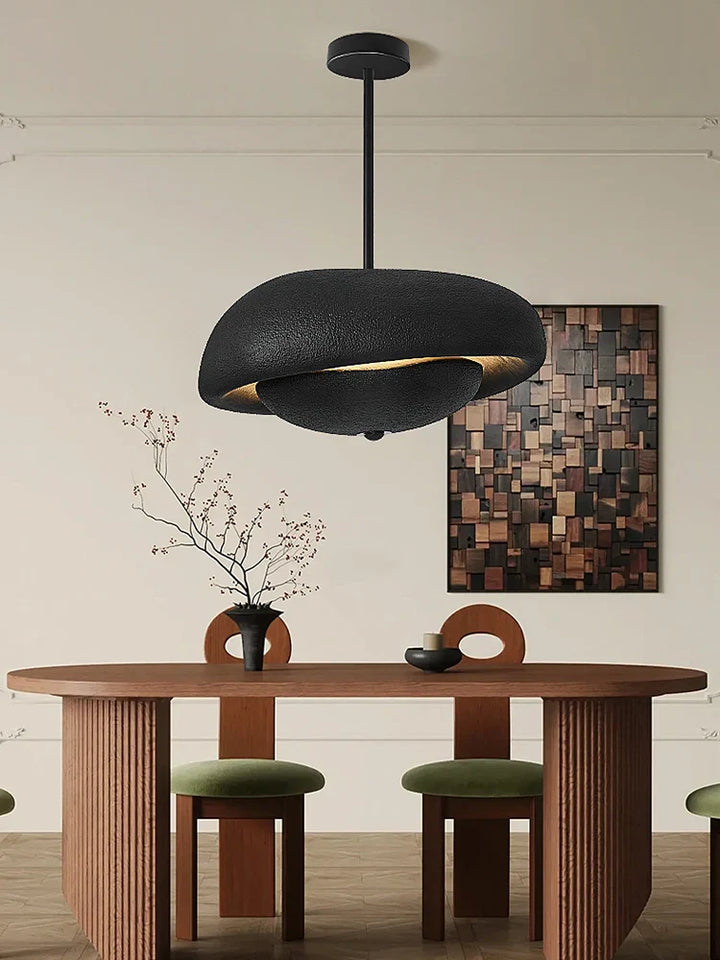 lampadario moderno design wabi-sabi per bar e tavolo rotondo