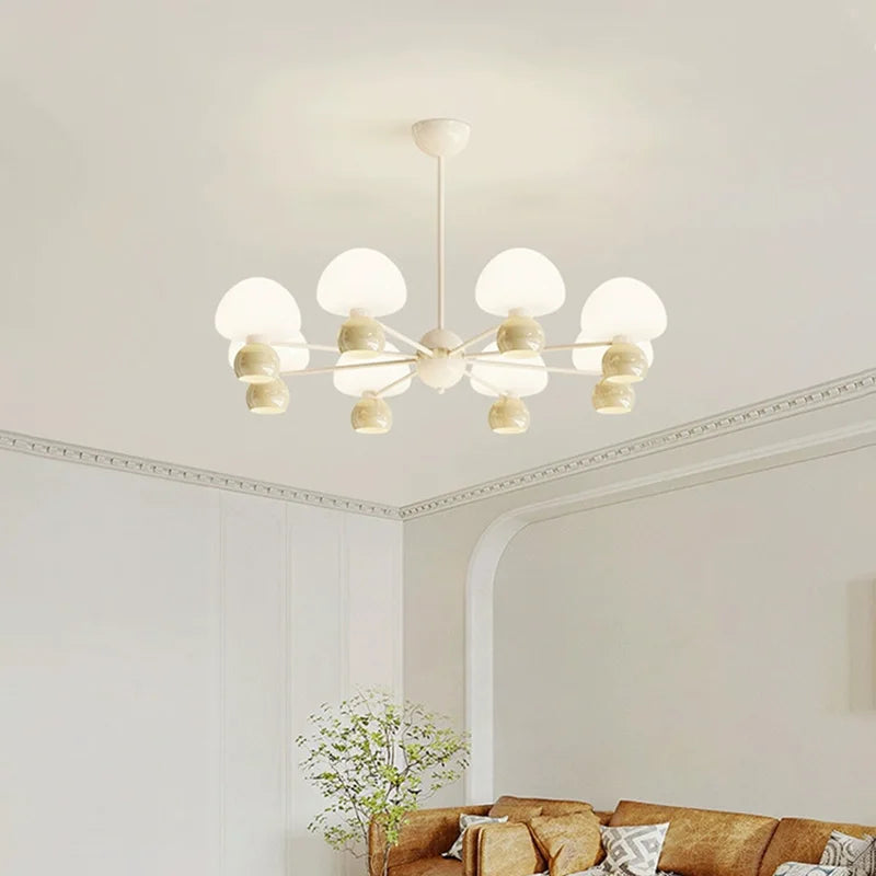 lampadari moderni in vetro con lampade in metallo regolabili