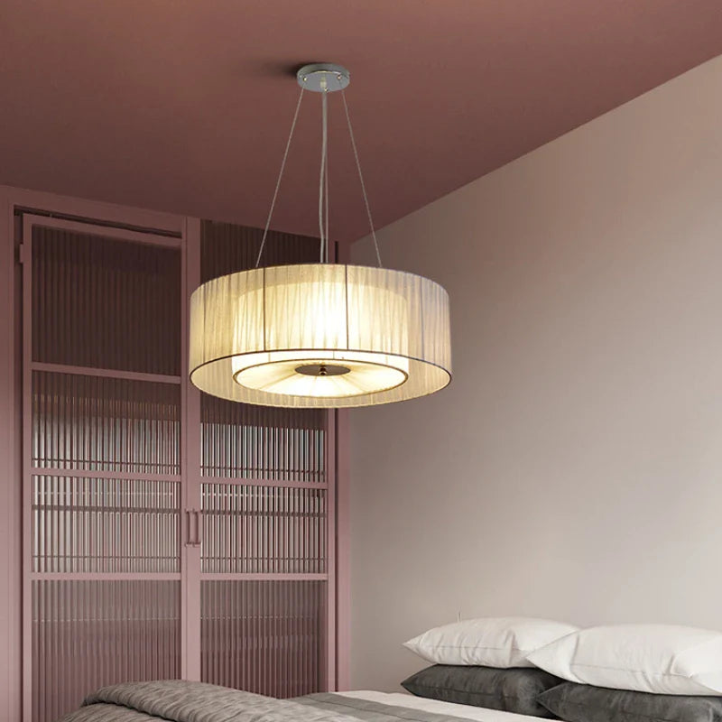 lampadario in tessuto giapponese arte moderna illuminazione romantica ristorante