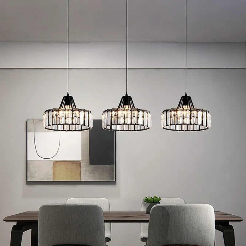Lampadario a sospensione LED nordico minimalista in vetro