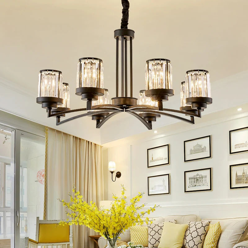 lampadario in cristallo retrò americano design chic per decorazione d'interni