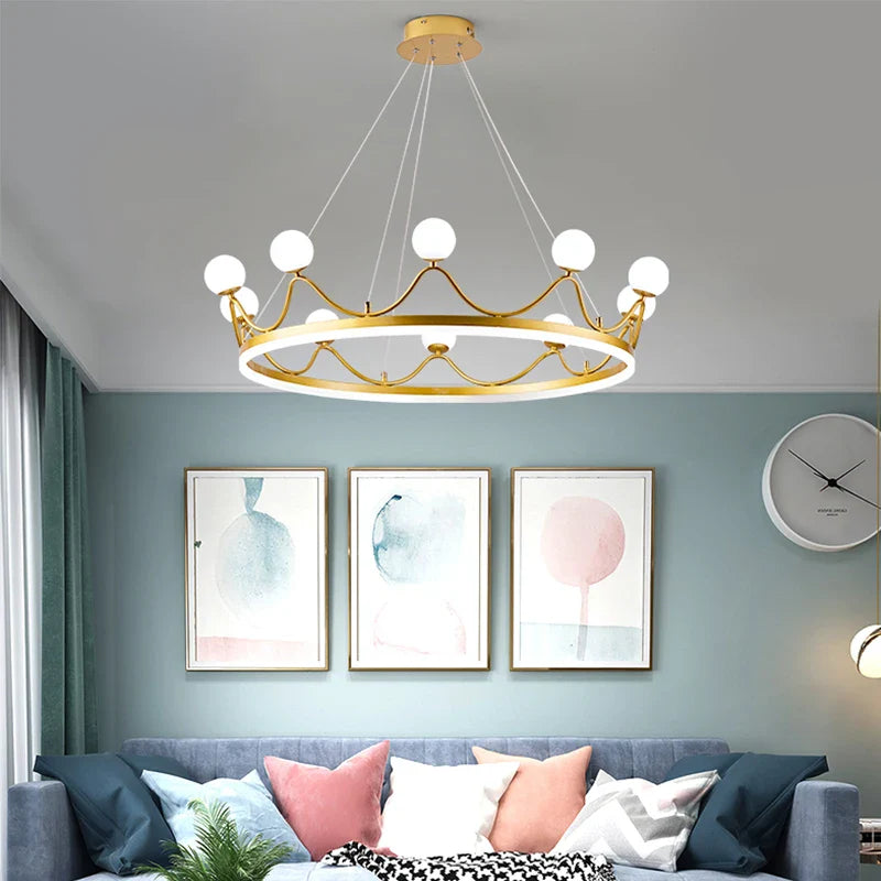 lampadario LED corona stile moderno decorativo sospeso