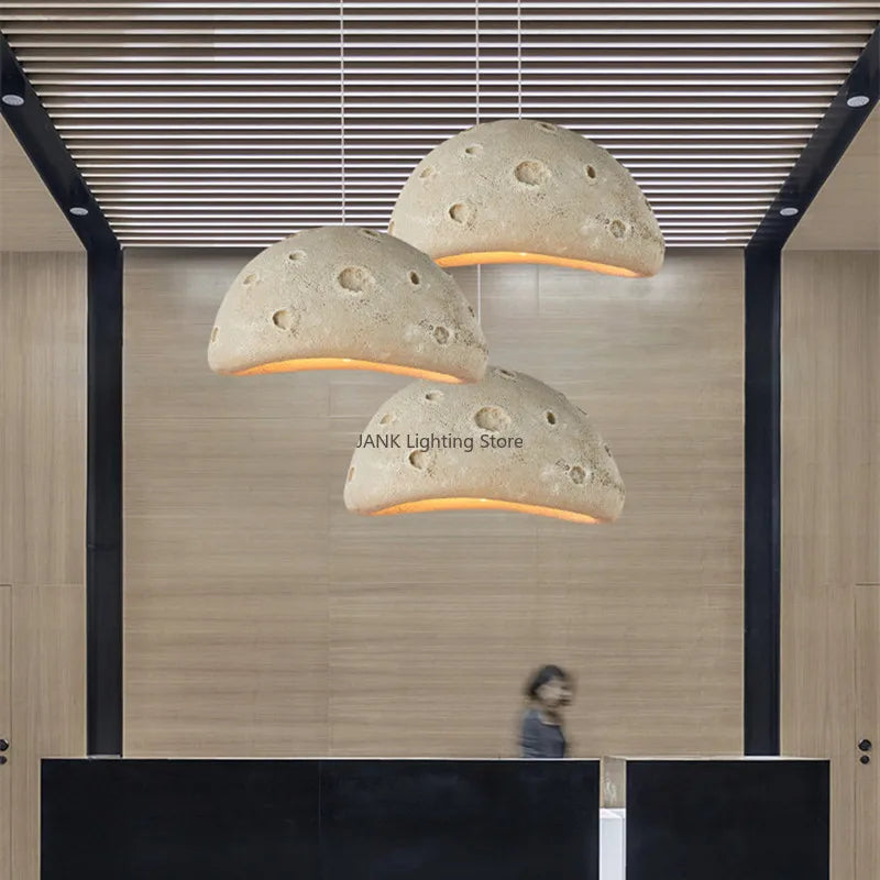 lampadario led minimalista wabi-sabi per decorazione loft e caffè