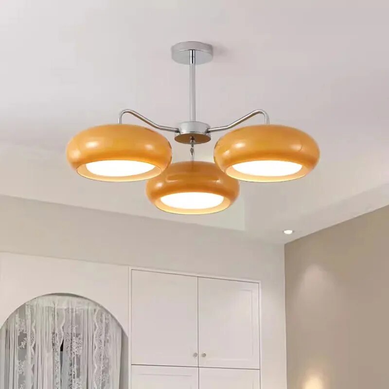 Lampadario barocco in vetro ramato
