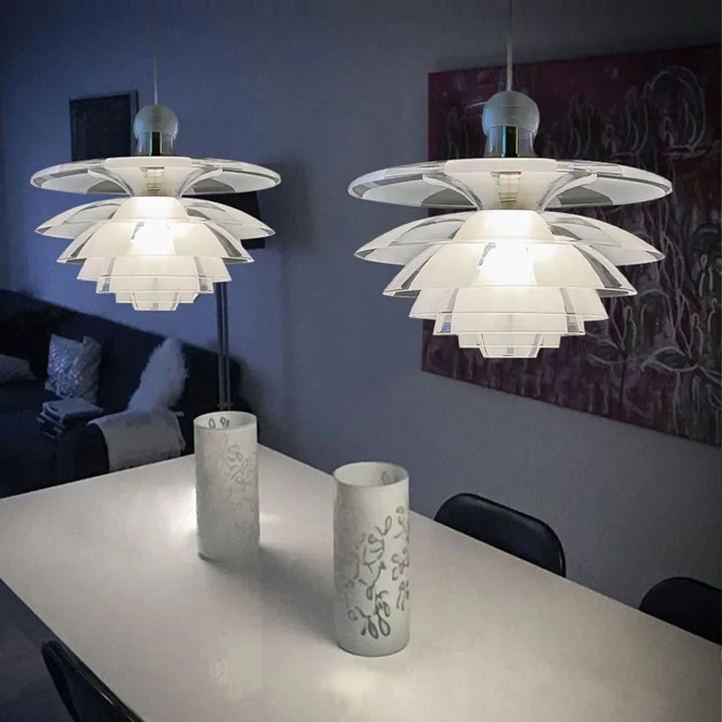 Lampadario in vetro nordico brillante chic