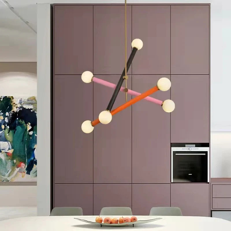 lampadario art déco minimalista per negozio illuminazione sospesa