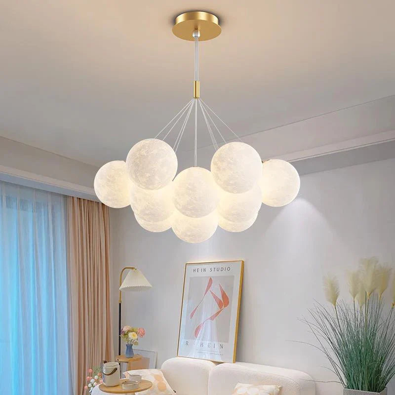 lampadario a bolla luminosa per soggiorno e camera da letto sospeso