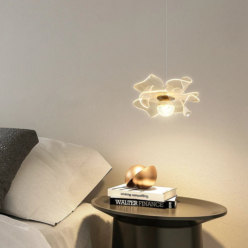 lampadario di lusso minimalista nordico con pendenti in cristallo