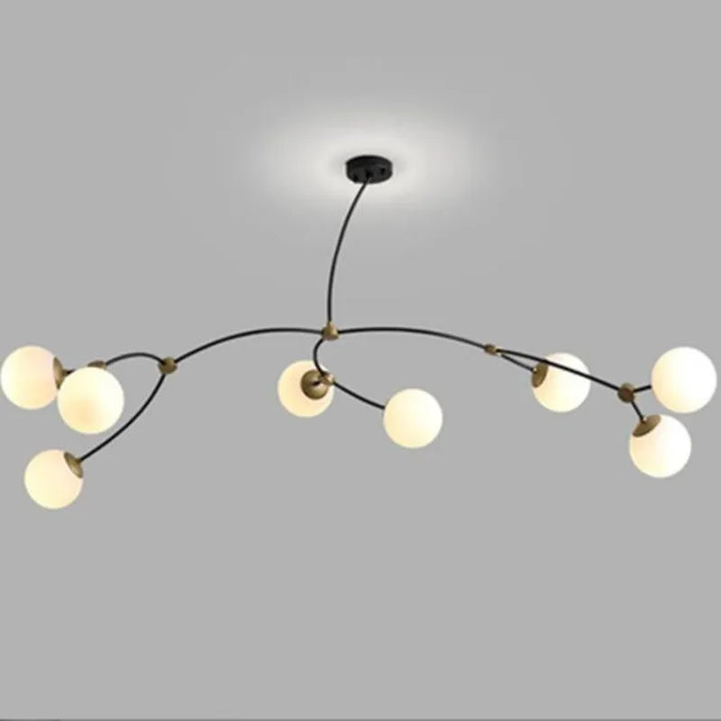 lampadario nordico arte minimalista moderno design molecolare elegante