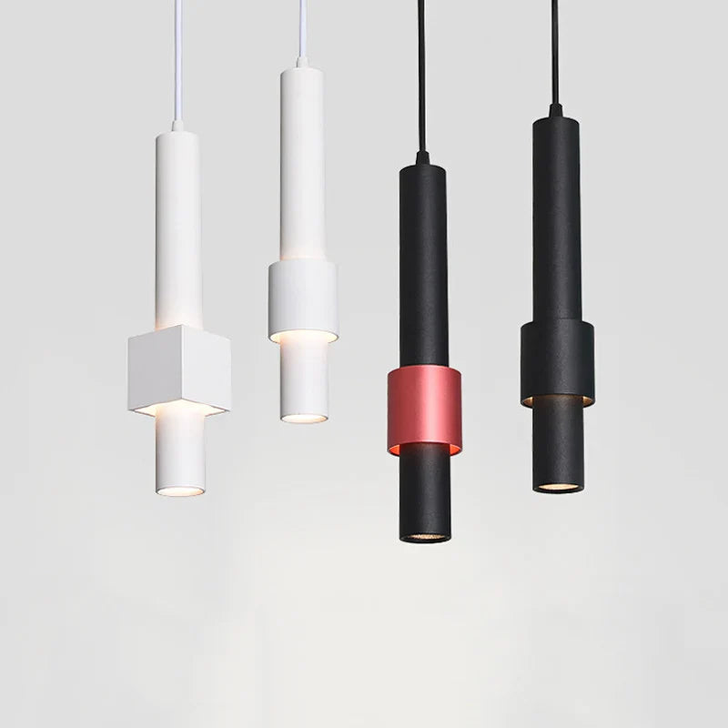 lampadario cilindrico creativo per decorazione industriale elegante