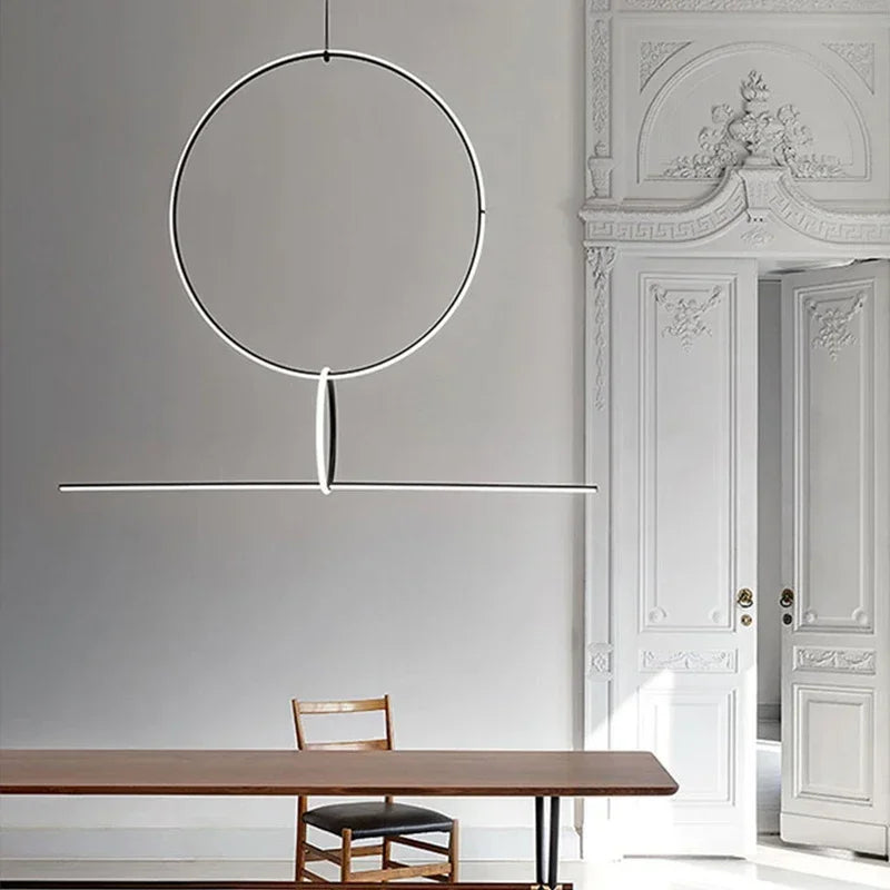 Lampadario LED nordico, eleganza luminosa.