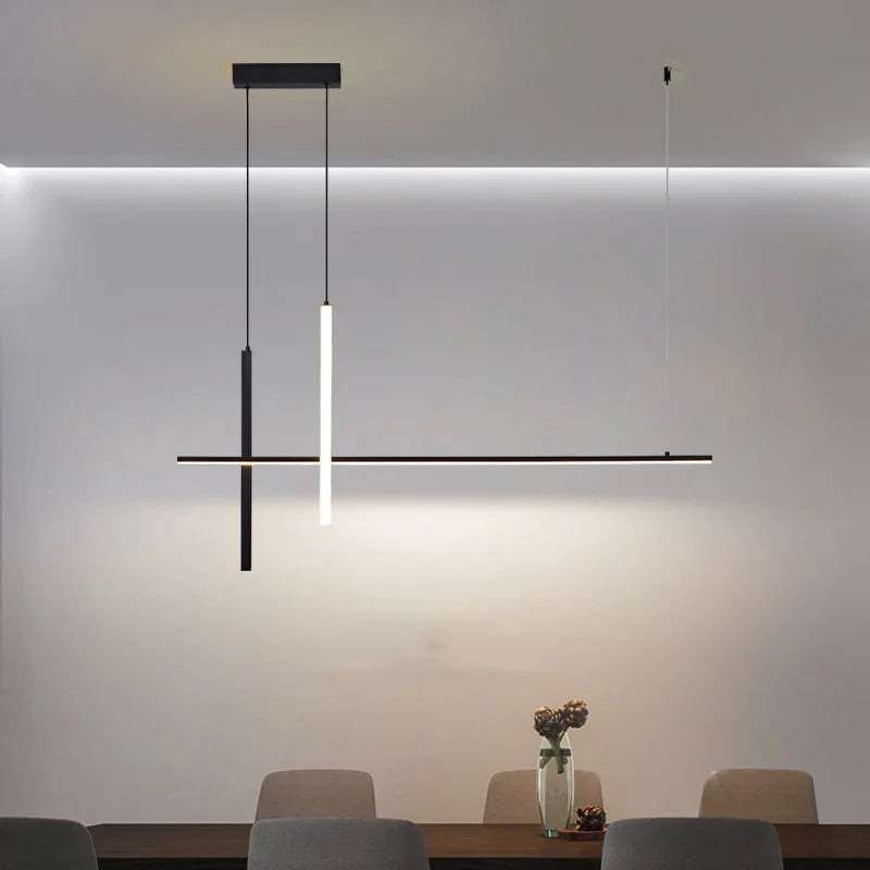 Sospensione LED nera minimalista di design