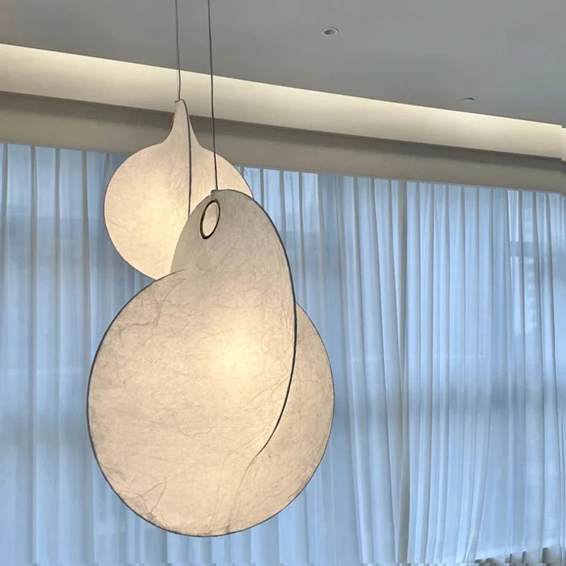 lampadario led in seta nordico wabi sabi sospeso per decorazione casa