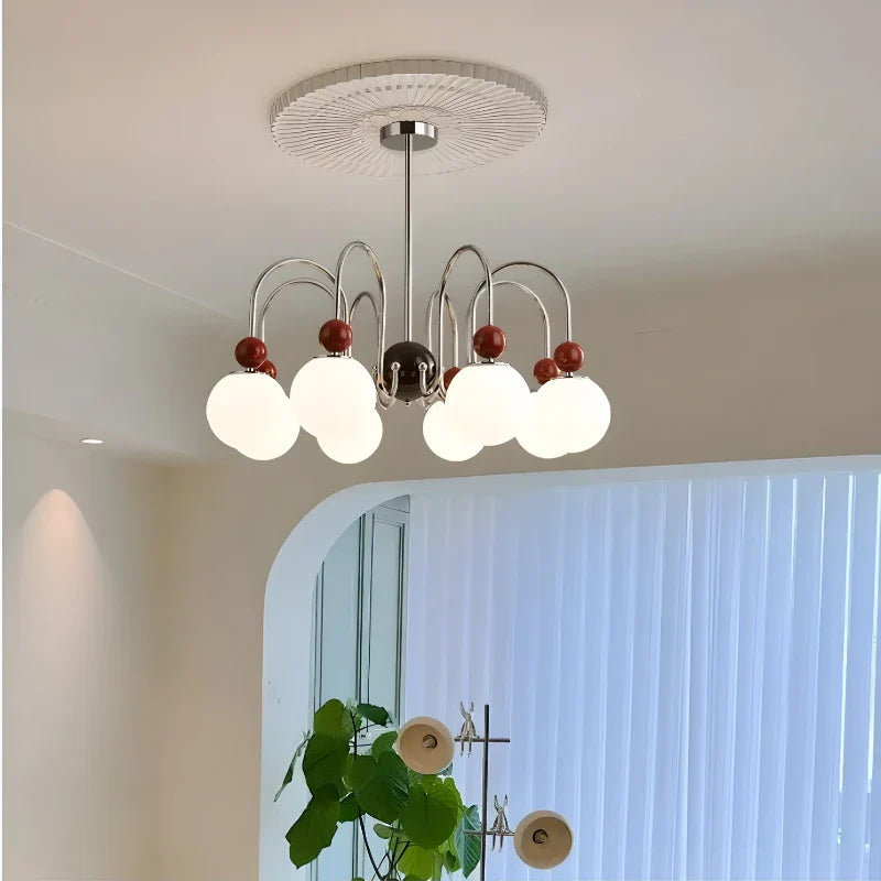 lampadario in vetro vintage per decorazione d'interni elegante